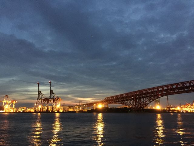 大阪港第三突堤第七岸壁 通称七岸（ナナガン）の夜景